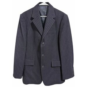 J.Crew Pinstripe Blazer Suit Jacket Navy Blue Wool Blend Men's‎ Size Medium